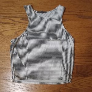 American Eagle Striped Racer Tank Top